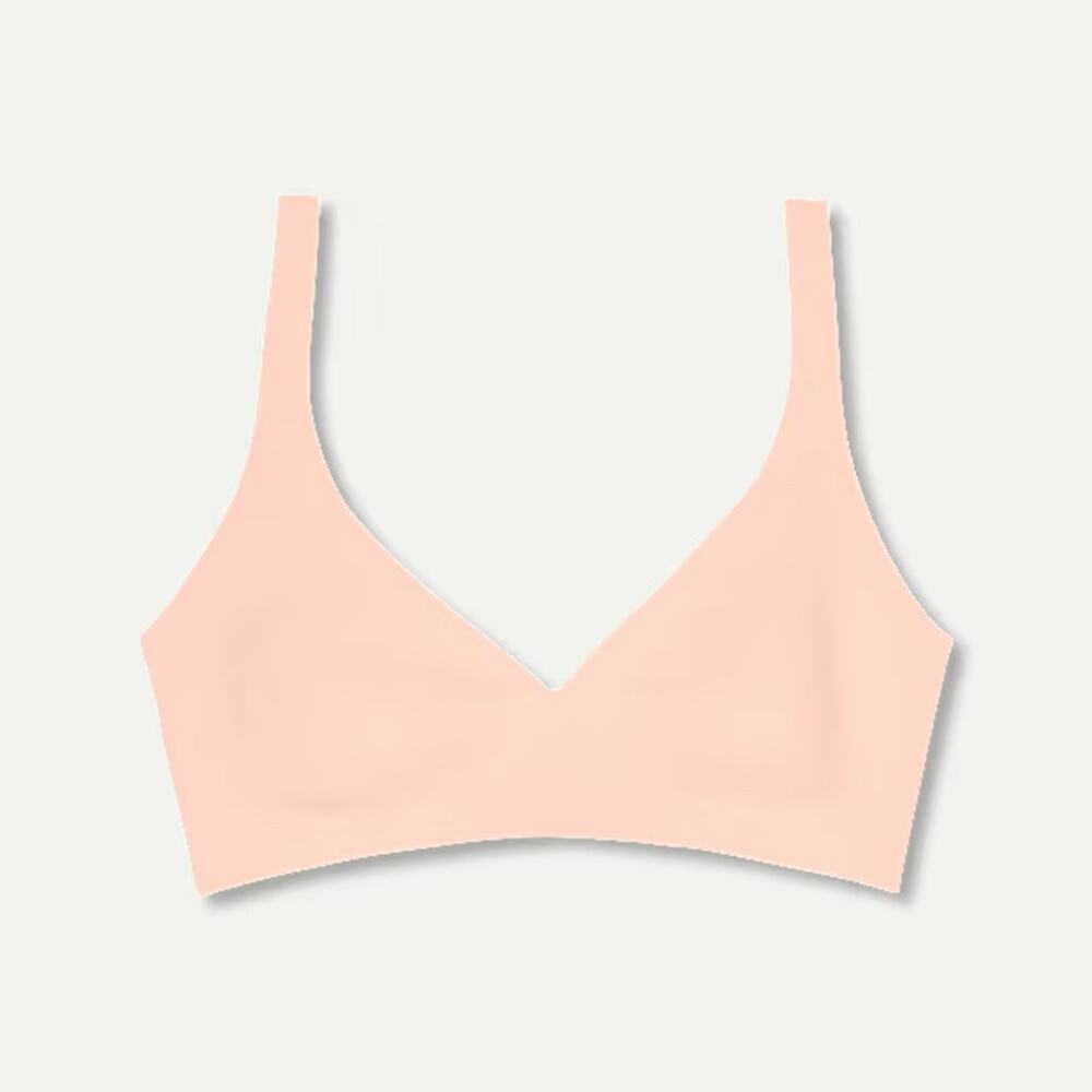 Bombas | Pink Sandstone No Show Plunge Wireless Bralette | Size Medium